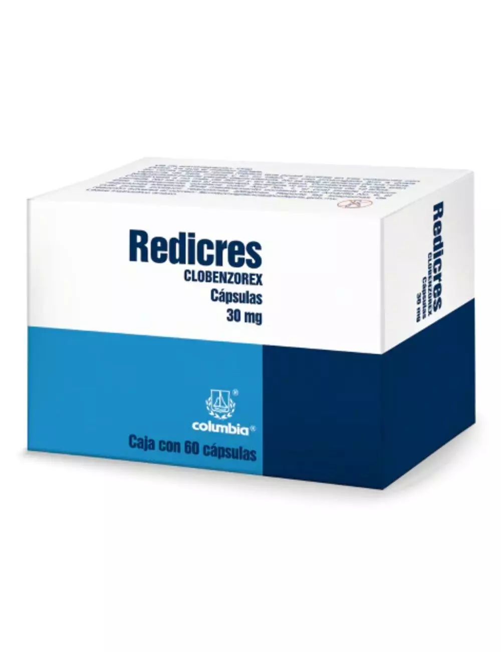 Redicres 60 mg (Clobenzorex) - Caja con 60 Cápsulas - Columbia® RX1