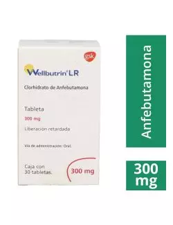 Wellbutrin® LR 300 mg (Clorhidrato de Anfebutamona) - 30 Tabletas |GSK