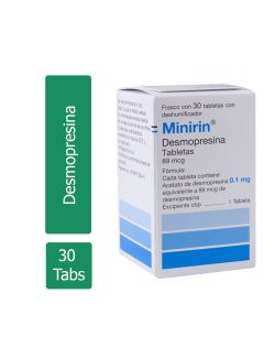 Minirin .1 mg Caja Con Frasco Con 30 Tabletas
