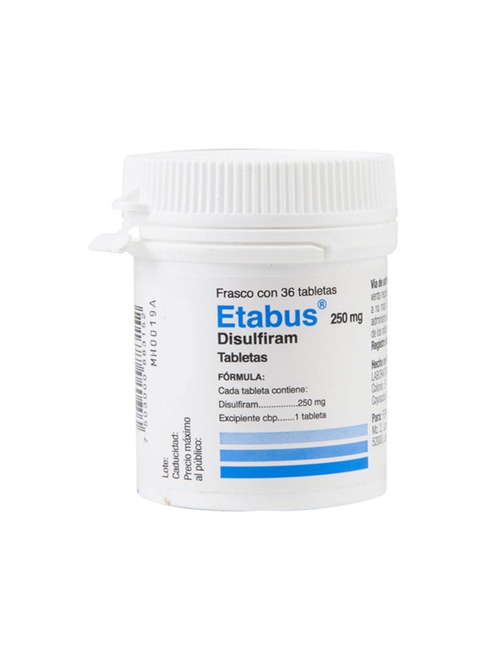 Etabus 250 mg Frasco Con 36 Tabletas