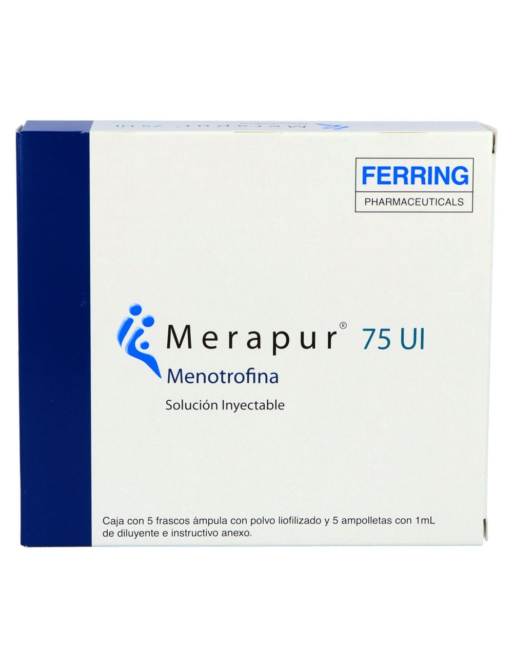 Merapur® 75 UI - 5 Frasco Ámpula + Diluyente (Menotrofina) - Ferring Pharmaceuticals