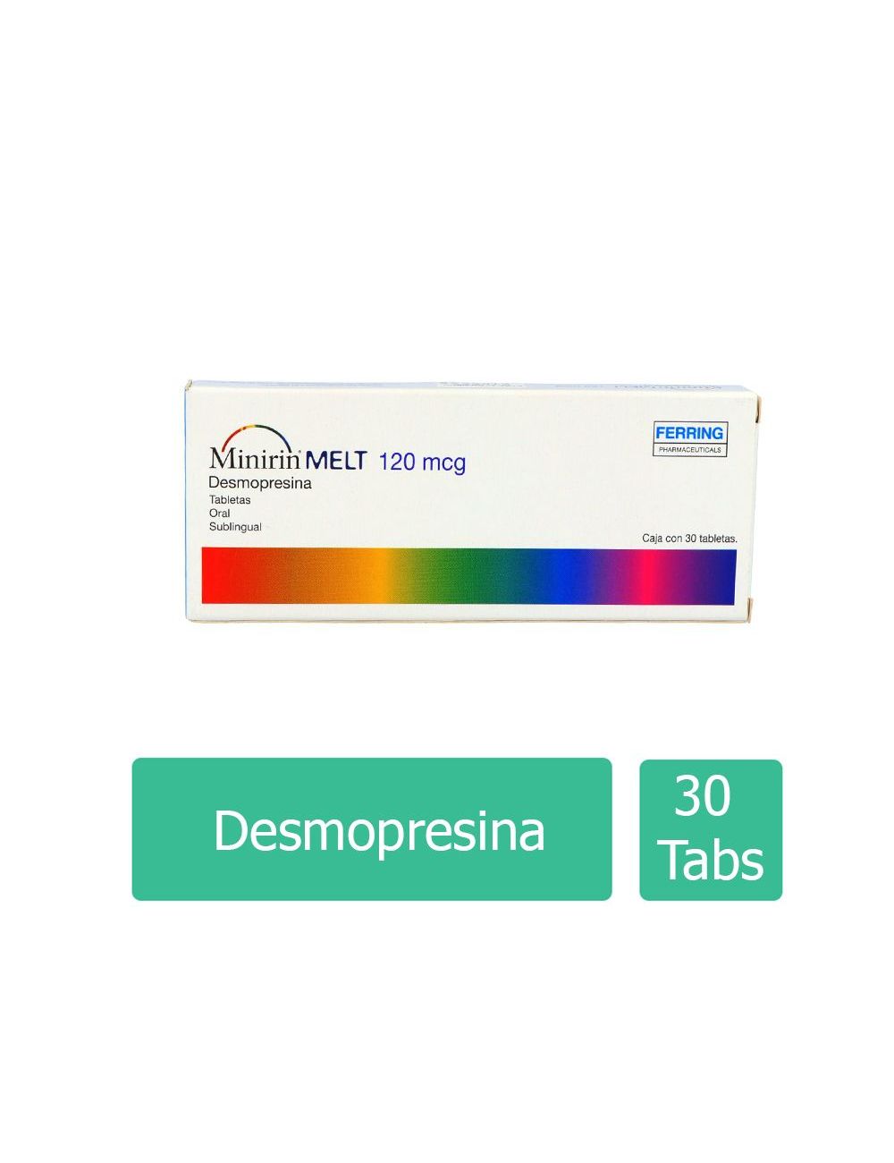 Minirin® MELT 120 mcg (Desmopresina) - 30 Tabletas - Ferring
