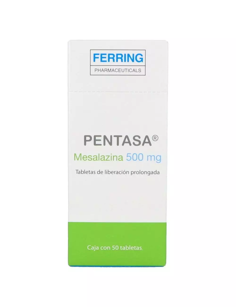 Pentasa® (Mesalazina) 500 mg - Caja con 50 tabletas de liberación prolongada - Ferring Pharmaceuticals