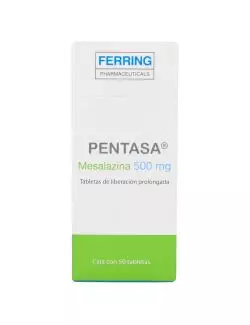Pentasa® (Mesalazina) 500 mg - Caja con 50 tabletas de liberación prolongada - Ferring Pharmaceuticals