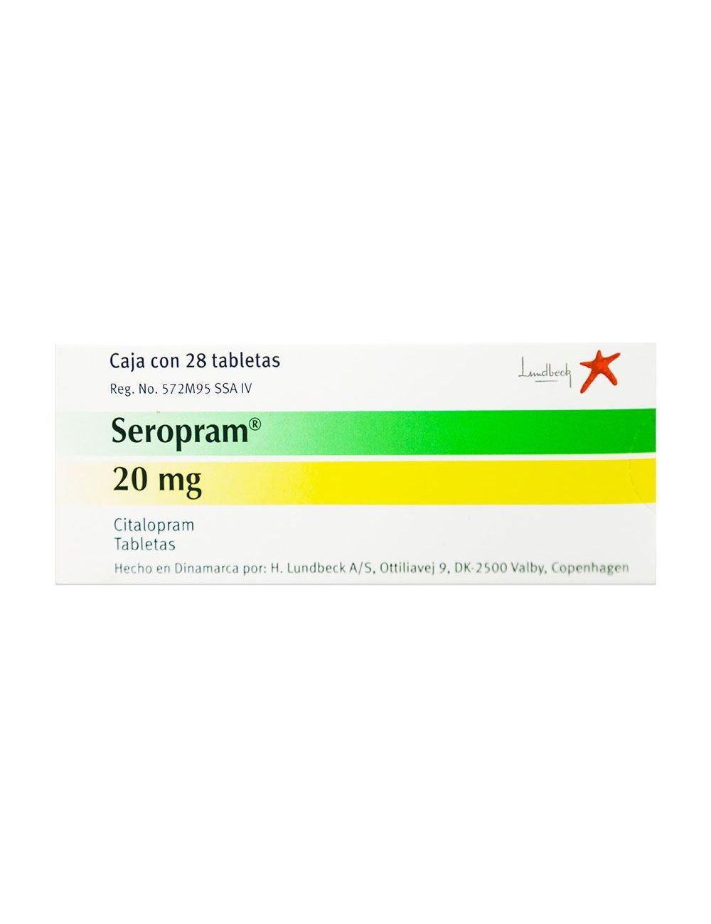 Seropram 20 mg Caja Con 28 Tabletas