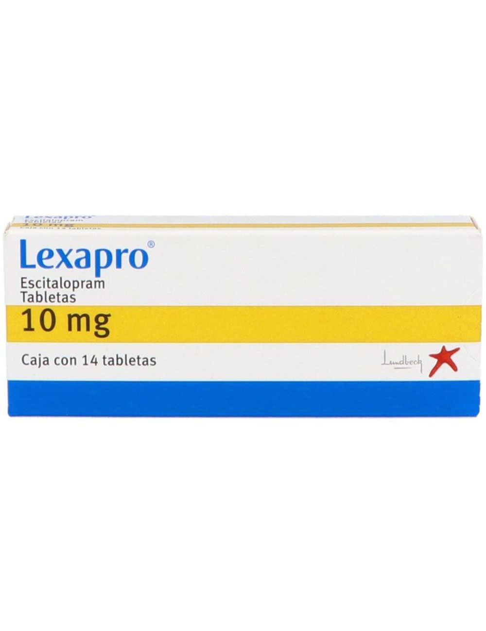 Lexapro 10 mg Caja Con 14 Tabletas