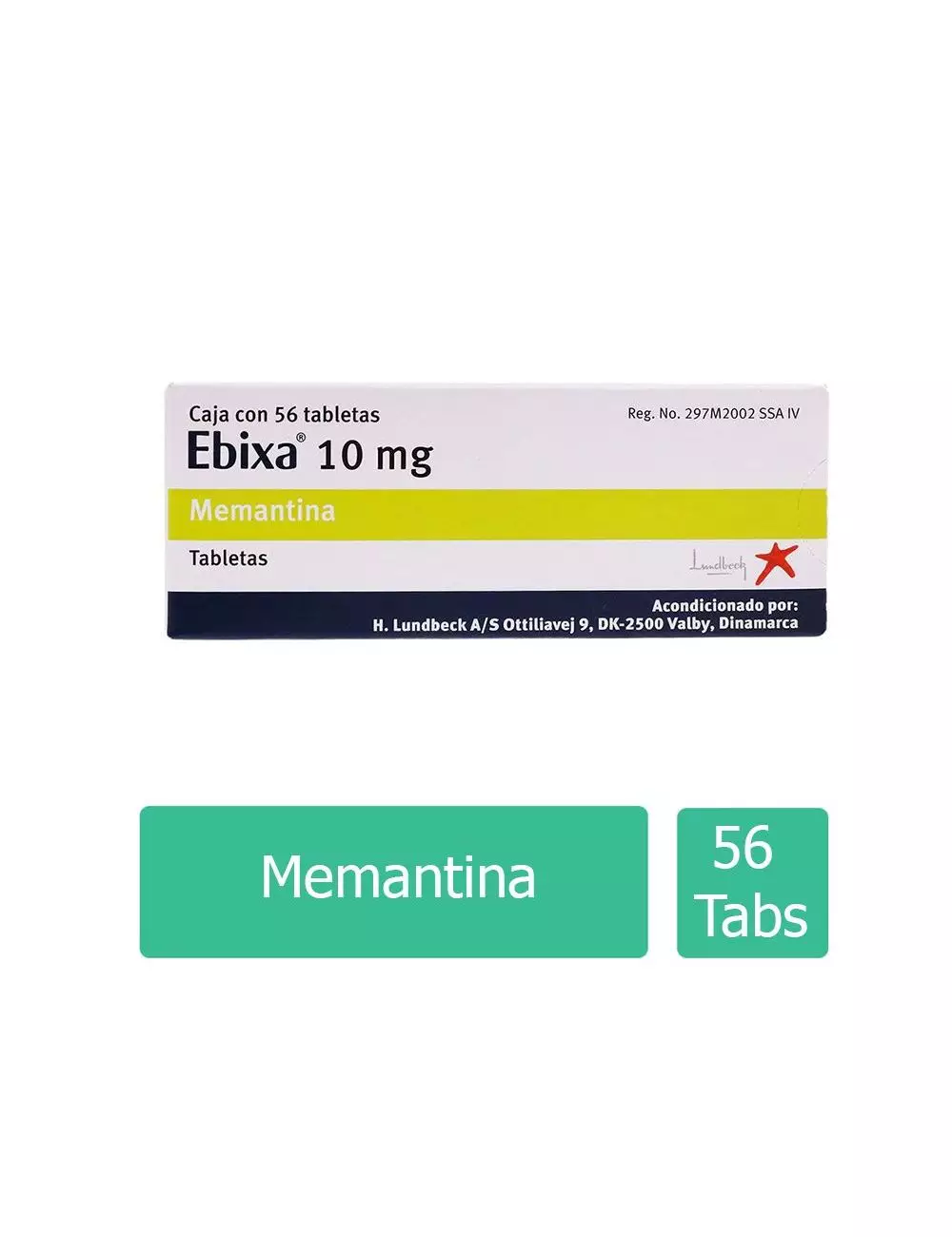 Ebixa® 10 mg (Memantina) - 56 Tabletas - Lundbeck