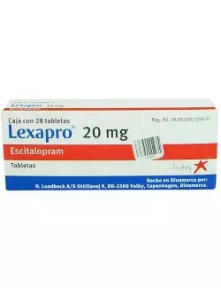 Lexapro® 20 mg (Escitalopram) - 28 Tabletas - Lundbeck