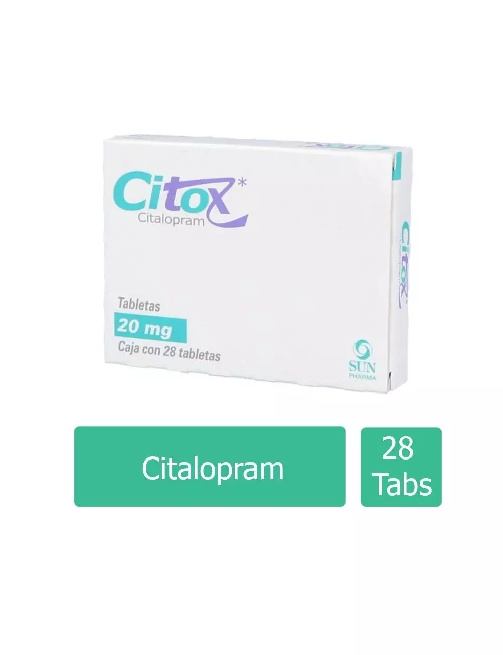 Citox 20 mg - 28 Tabletas | Citalopram | Sunpharma