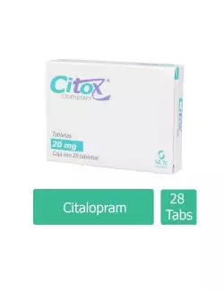 Citox 20 mg - 28 Tabletas | Citalopram | Sunpharma