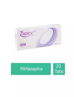 Zapex® (Mirtazapina) 30 mg | 20 Tabletas | Sunpharma