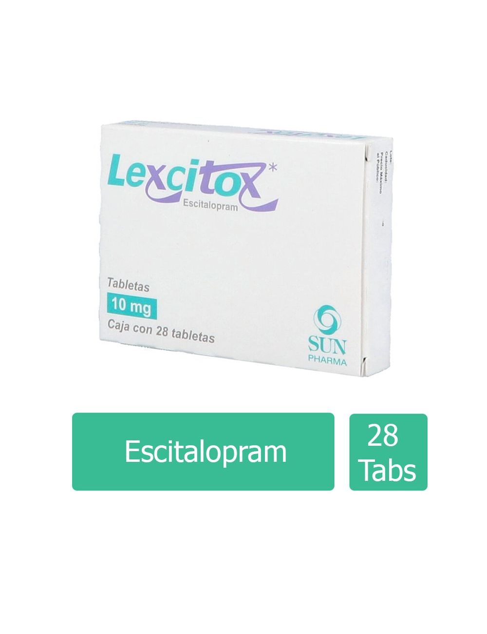 Lexcitox® (Escitalopram) 10 mg | 28 Tabletas | Sunpharma