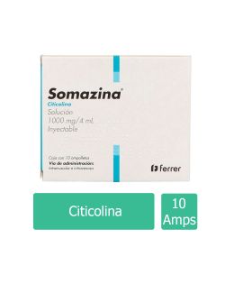 Somazina 1000 mg Caja Con 10 Ampolletas De 4 mL