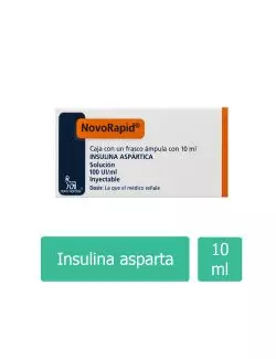 NovoRapid 100 UI Caja Con Frasco Ámpula Con 10 mL - RX3