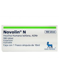 Novolin N 100 UI / ml Suspensión Inyectable Caja Con Frasco Ámpula Con 10 ml - RX3