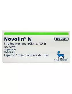 Novolin N 100 UI / ml Suspensión Inyectable Caja Con Frasco Ámpula Con 10 ml - RX3