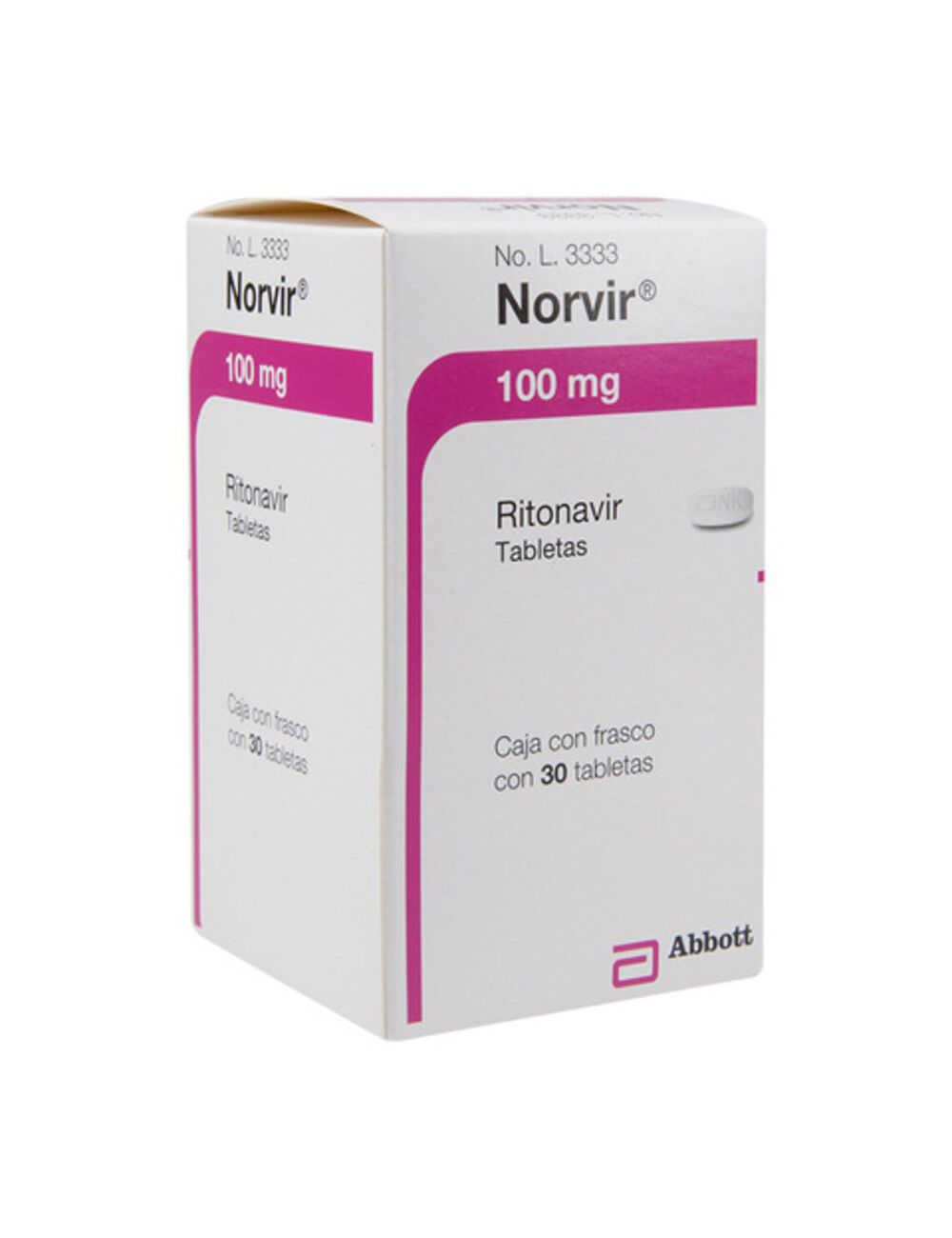 Norvir 100 mg Frasco con 30 Tabletas