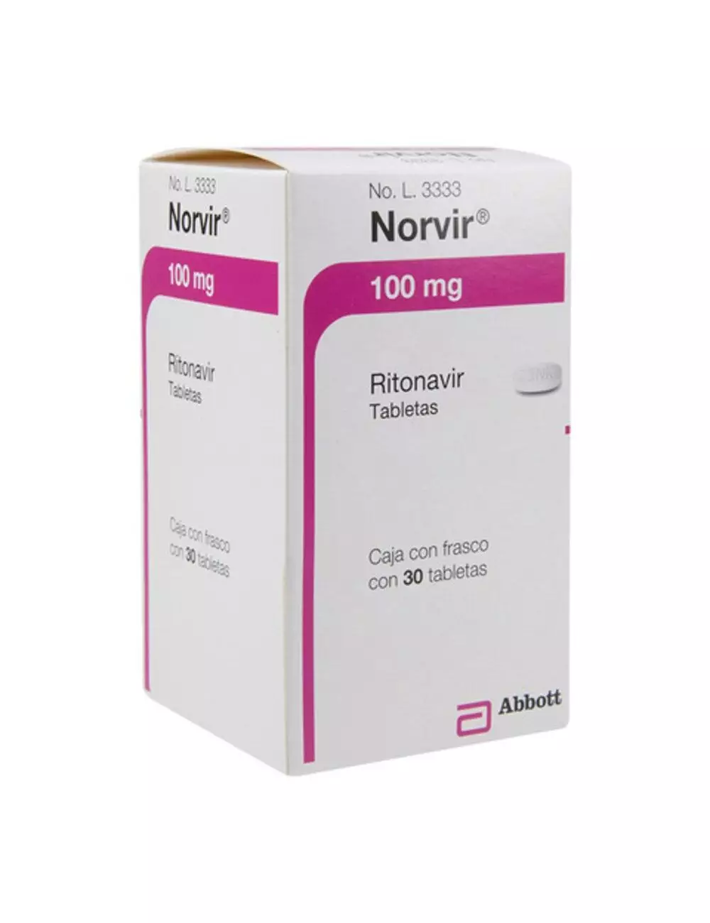 Norvir 100 mg Frasco con 30 Tabletas