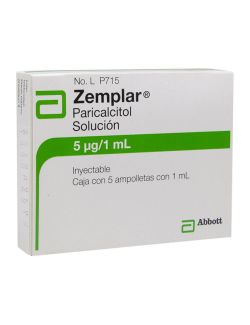 Zemplar® 5 µg/1ml (Paricalcitol) - 5 Ampolletas - Abbott