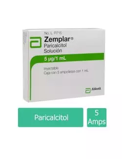 Zemplar® 5 µg/1ml (Paricalcitol) - 5 Ampolletas - Abbott