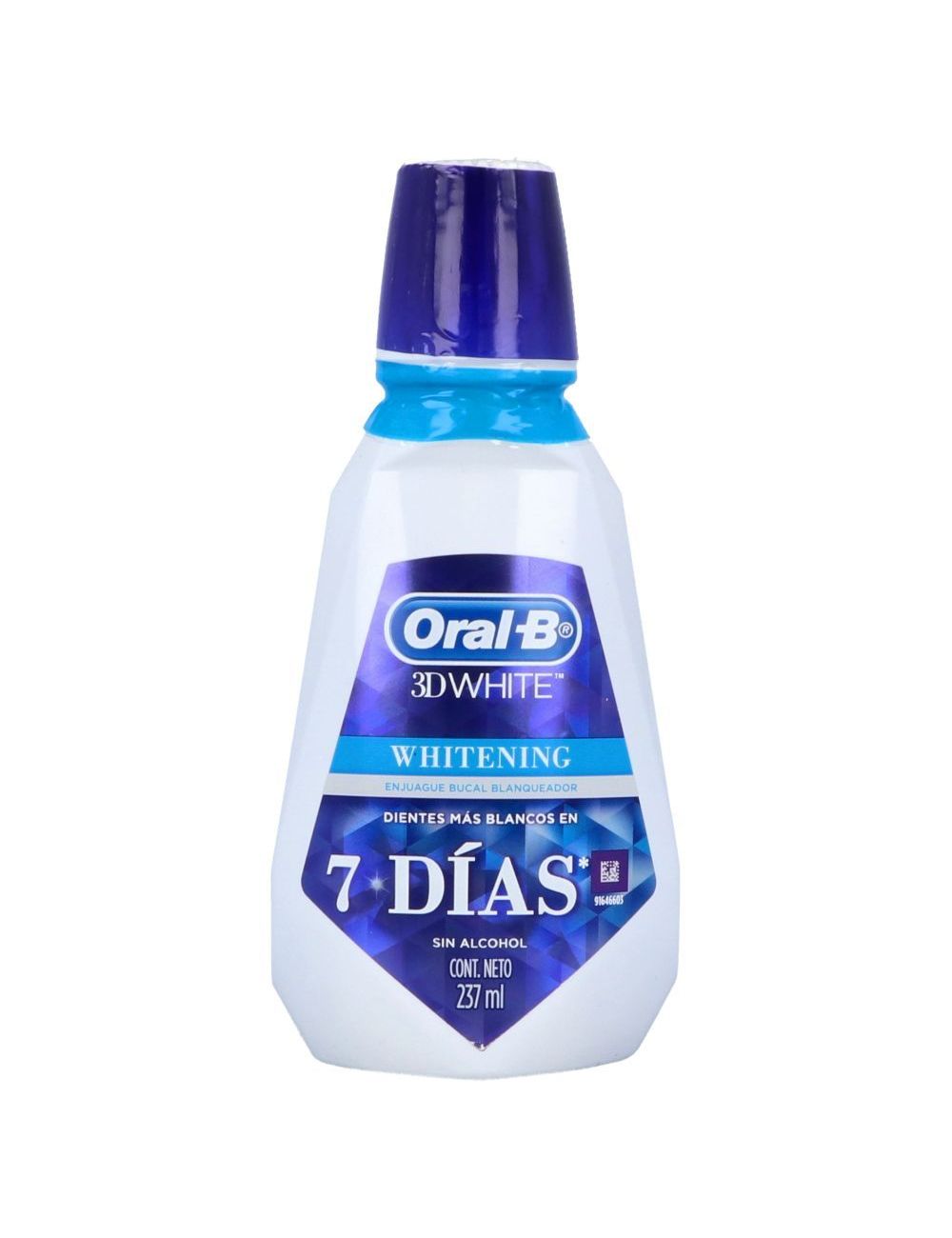 ENJUAGUE BUCAL BLANQUEADOR ORAL B 3D WHITE FRASCO CON 237 ML