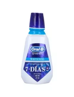 ENJUAGUE BUCAL BLANQUEADOR ORAL B 3D WHITE FRASCO CON 237 ML