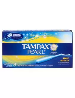 TAMPAX PEARL  CAJA CON 8 TAMPONES CON APLICADOR