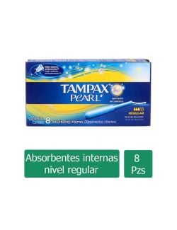 TAMPAX PEARL  CAJA CON 8 TAMPONES CON APLICADOR