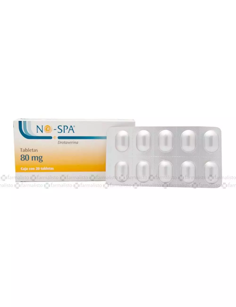 No Spa 80 mg Caja Con 20 Tabletas