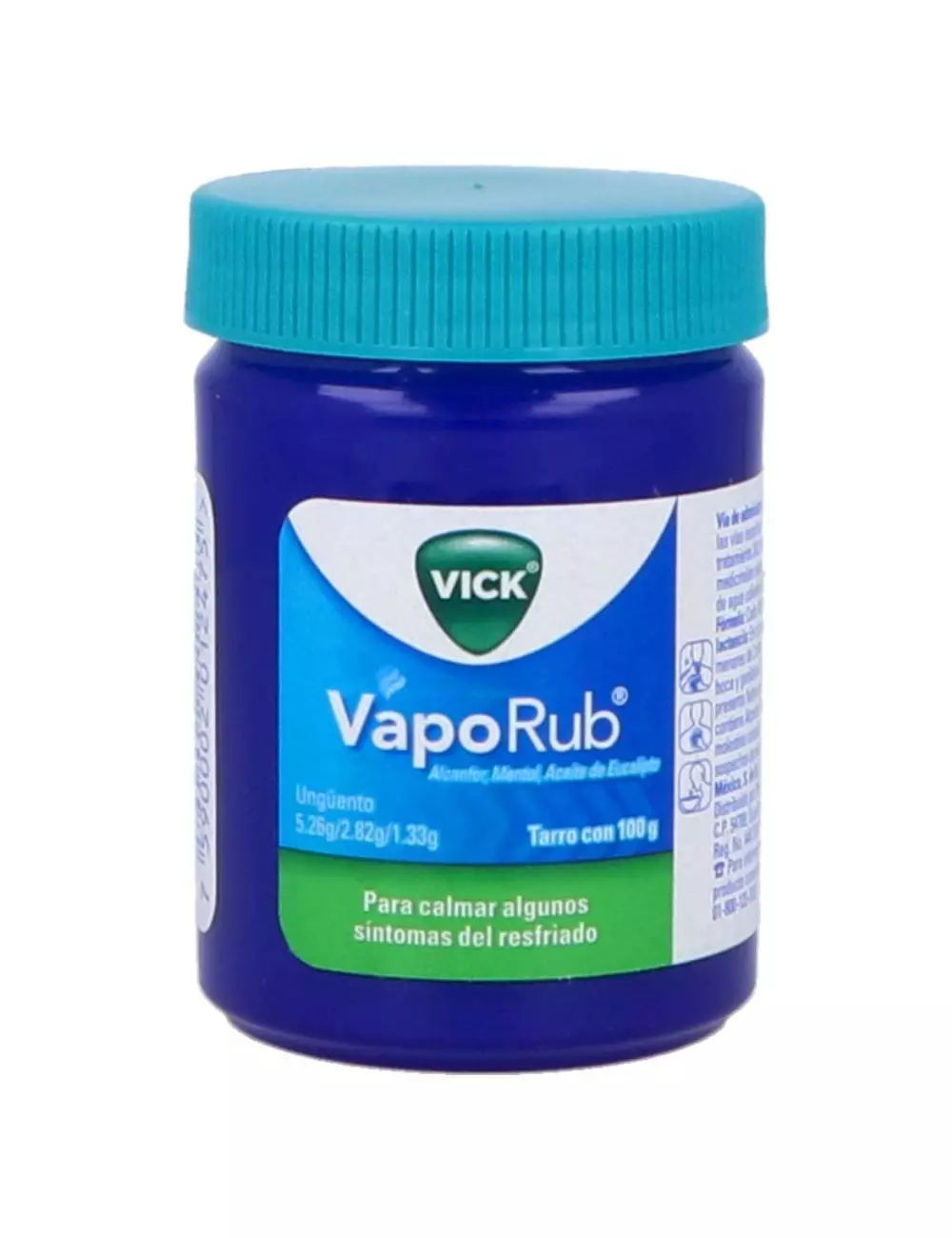 Vick VapoRub Ungüento Topico Alcanfor Mentol Eucalipto 100g