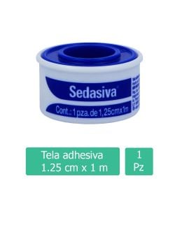 Tela Adhesiva Sedasiva 1.25 cm x 1 m Empaque Con 1 Pieza