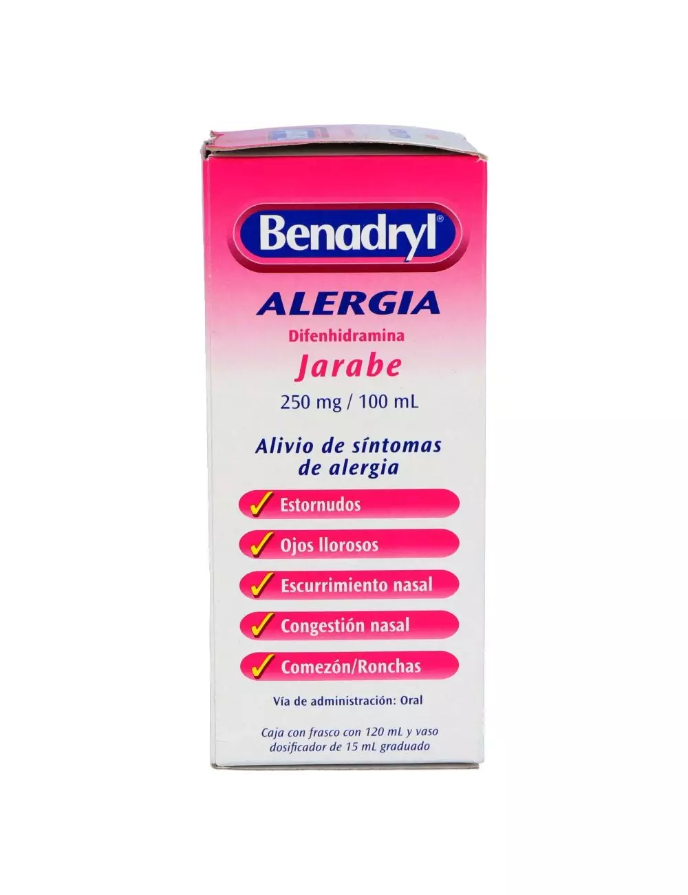 Benadryl Jarabe Caja Con Frasco Con 120 mL