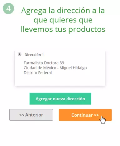 Agrega tu dirección