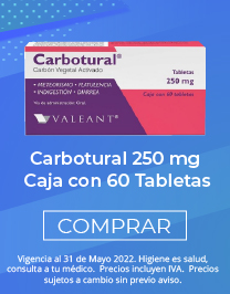 Precio Carbotural 250 mg 60 Tabletas
