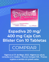 Precio Espadiva 20 mg/400 mg 10 Tabletas