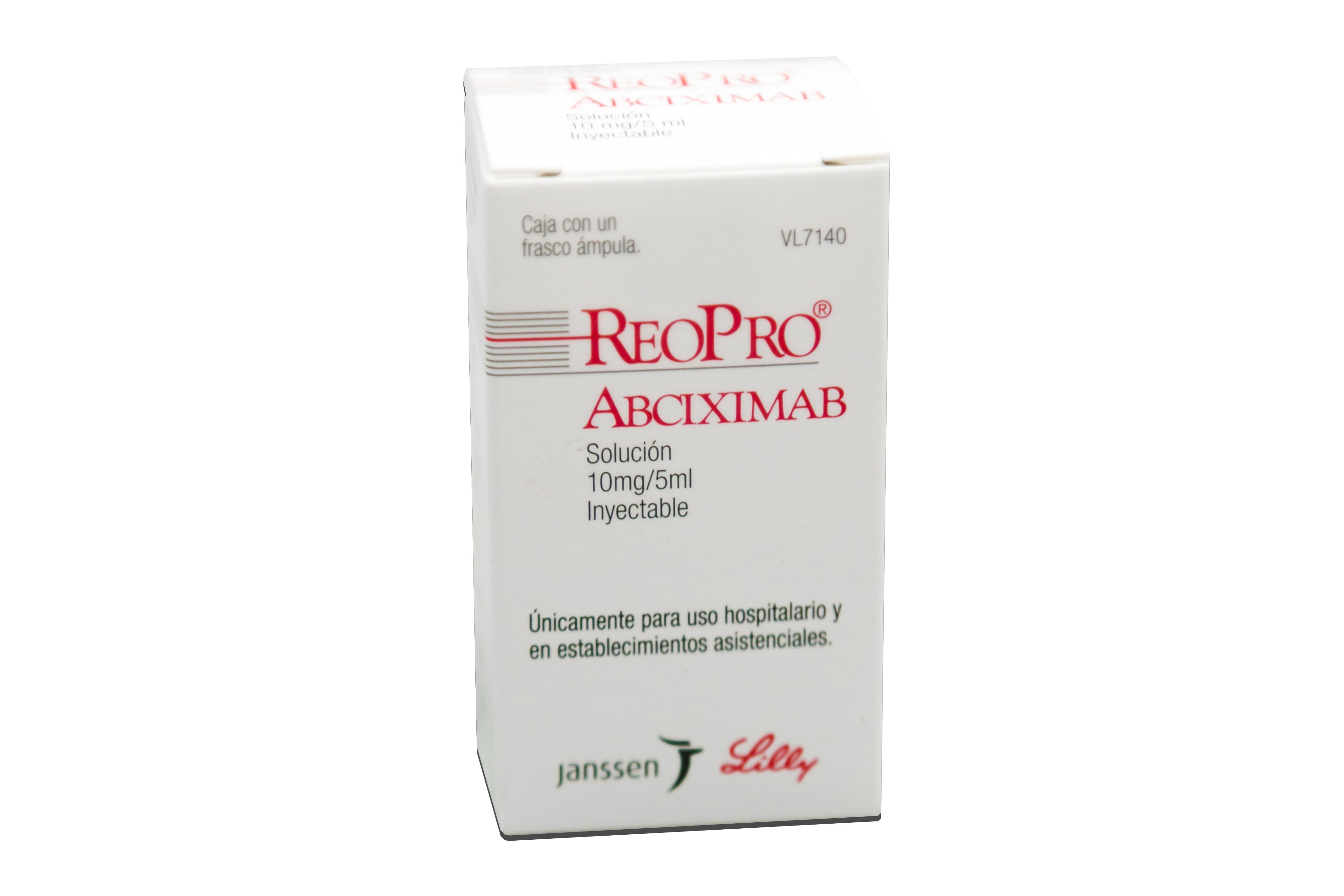Reopro 10 mg / 5 mL Solución Inyectable Caja Con Un Frasco Ámpula RX3